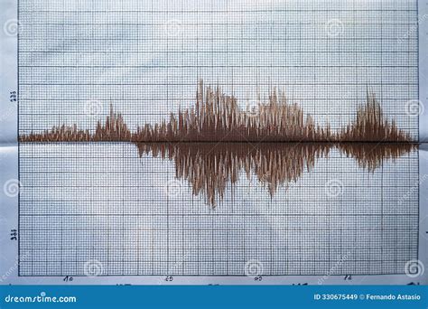 Seismograph. Earthquake Map. Earthquake Seismic Waves On Seismograph Graph Paper. Generative AI ...