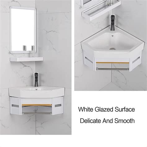 Hltdzer Small Corner Wall Mount Bathroom Sink with Tower India | Ubuy