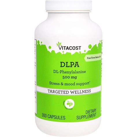 Vitacost DLPA DL-Phenylalanine - 500 mg - 300 Capsules : Amazon.in ...