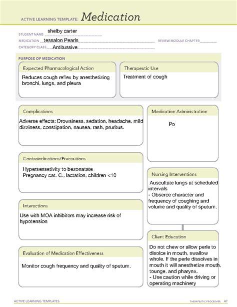 Medication Tessalon Perles