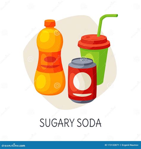 Report suggests sugary drinks and anxiety link Vector Art Vector Art