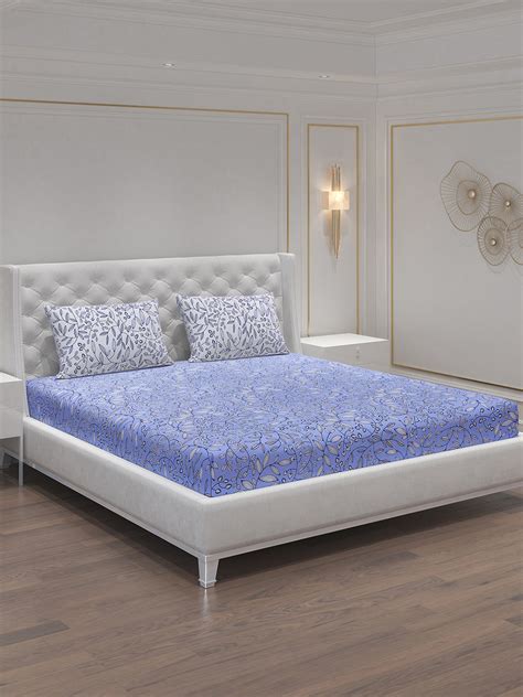 Buy MOCA by Monte Carlo 104 TC Cotton Double Bedsheet with 2 Pillow ...