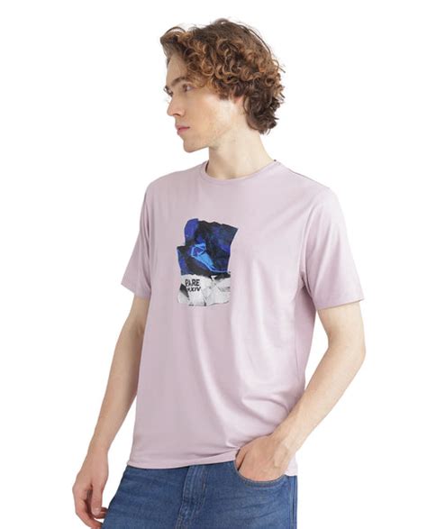 Rare Rabbit Men's Zarf Dusky Pink Cotton Graphic Print Regular Fit Hal