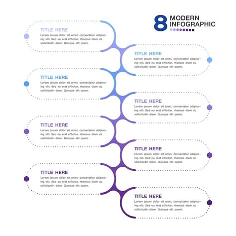 Infographic 8 option blue color | Premium Vector