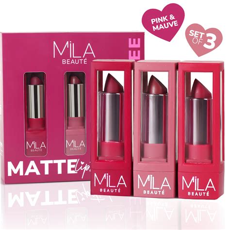 Buy Mila Beauté Long-Lasting Matte Lipstick Set - Nudes & Browns
