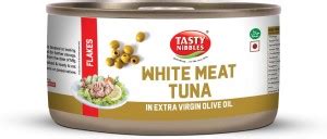 Tasty Nibbles White Meat Canned Tuna Flakes In Extra Virgin Olive Oil ...