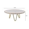 NikkisPride Cake Stand Beige Marble Plate Brass Stand Cake Server Size ...