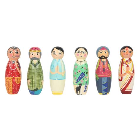 Chumbak Figurines Box, Multicolour, Set of 6 : Amazon.in: Fashion