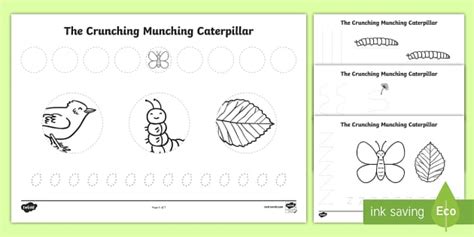Pencil Control Sheets to Support Teaching on The Crunching Munching