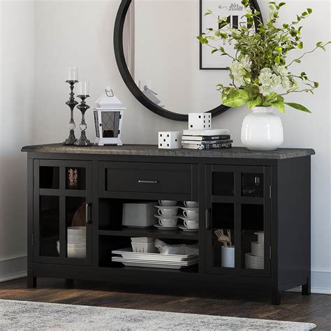 Elegant Black Kitchen Buffet Table: The Perfect Centerpiece for Modern ...