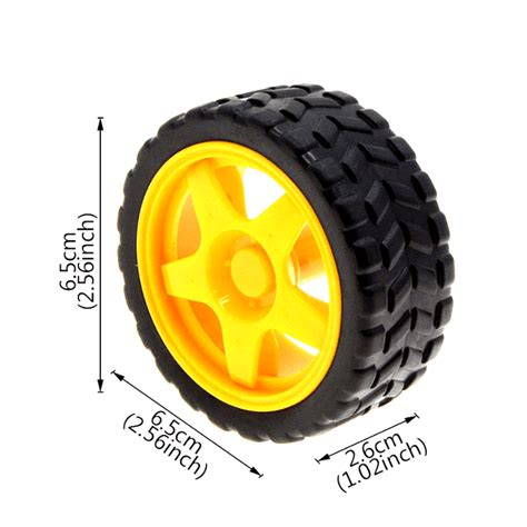 Buy 65mm Rubber Wheel for BO Motor Online in India | Robocraze