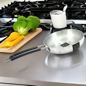 Nyra Aluminum Induction Fry Pan with stainless-steel lid & riveted PVC ...