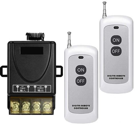 YETOR Remote Switch,110V/120V/240V /40A Relay Wireless RF Switch with ...