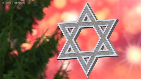 Star of David Tree Topper Silver 3D | 3D Molier International