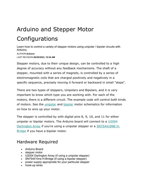 Arduino Stepper Motor Tutorial 的图像结果