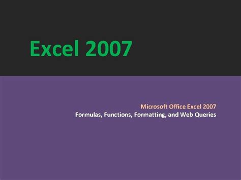 Image result for Excel 2007 Functions