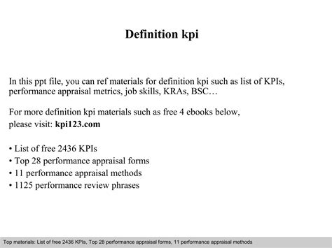 Image result for KPI Definition