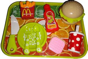 Paper Moon Burger Fries Ketchup Party Fast Food Pretend Cutting Play ...