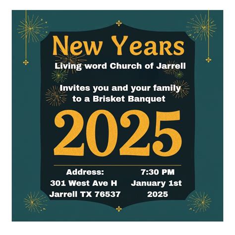 FREE Brisket dinner, Living Word Church Jarrell, 1 January 2025 | AllEvents