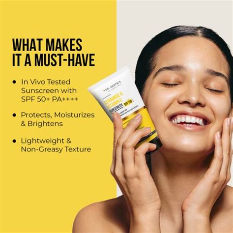 Dr. Sheth’s Sunscreen - SPF 50 PA++++ Ceramide & Vitamin C|SPF 50+ Pa ...