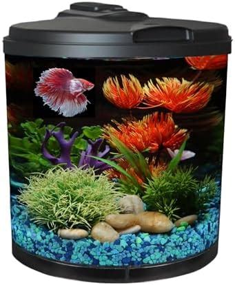 Aquarius Aquariums Aquaview 360 2 Gallon Aquarium With Led Lighting And ...