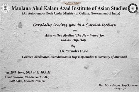 Maulana Abul Kalam Azad Institute of Asian Studies --- Seminars and ...