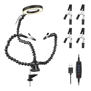 Serplex® Desk Soldering Station Soldering Helping Hands with 3-Color ...