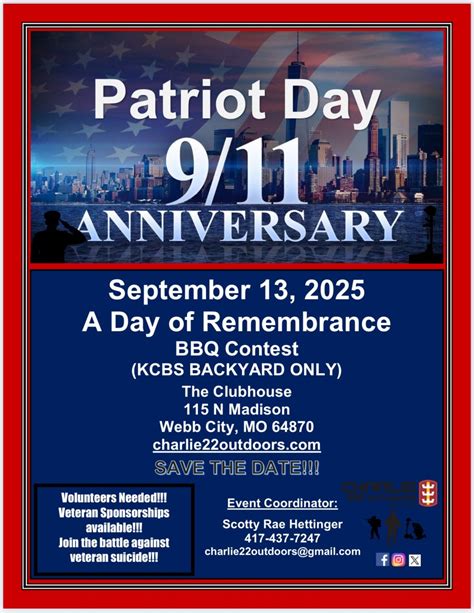 Patriot Day Of Remembrance BBQ Contest, 115 N. Madison, Webb City, MO ...