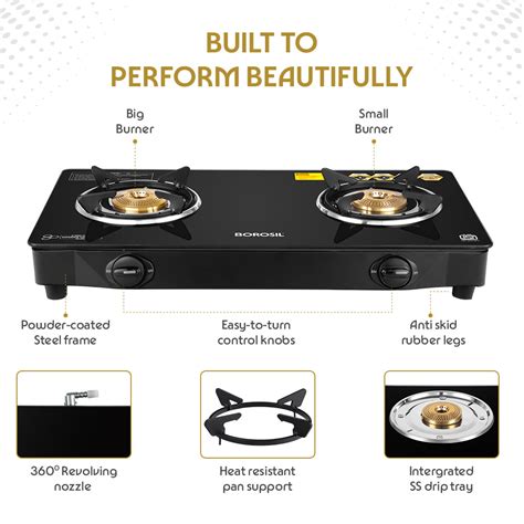 Buy Borosil Energia Glasstop Gas Stove 2 Burner Online at Best Price