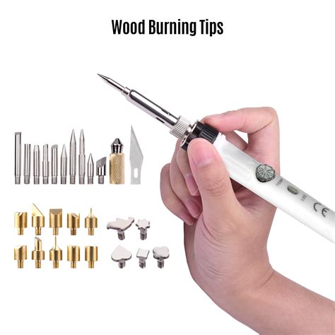 Buy MABOTO 45 Pieces Wood Burning Tool Kit Pyrography Pen Adjustable ...