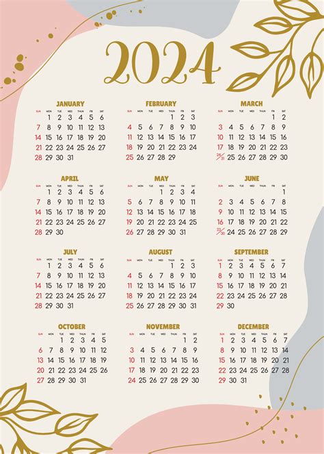 calendario 2024 - todas meses - nacional vacaciones. calendario ...