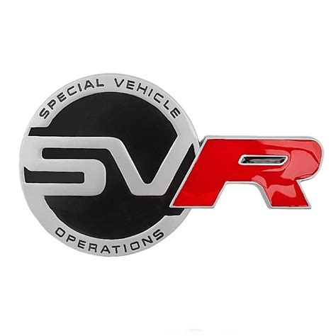 Buy CSC AUTO Tailgate Badge 3D Metal SVR Trunk Badge Body Emblems for ...