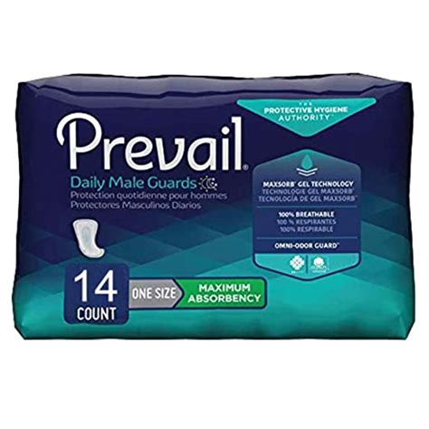 Prevail Bladder Control Guards for Men 12.4" - 14 Counts (For ...
