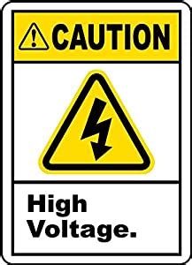 Caution High Voltage Label | Foam Board Fixed on Waterproof Sticker ...