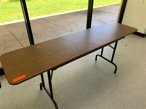 2 Long, Narrow Folding Utility Tables