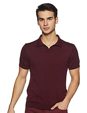 Buy Flying Machine Men's Solid Regular fit Polo (F2TS0296_Maroon M) at ...