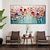 Handpainted Colorful Floral Oil Painting On Canva Large handmade Wall ...