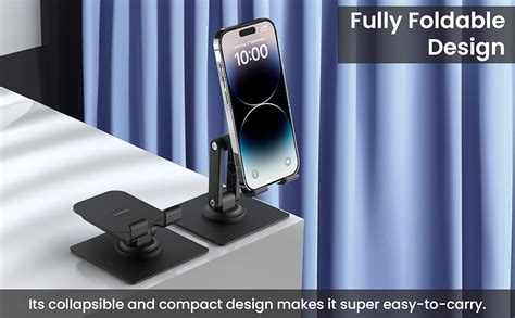 Ambrane 360° Rotation, Foldable Design Mobile Stand with Stable Metalic ...