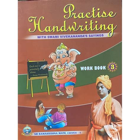 Practice Handwriting with Swami Vivekananda's sayings Work Book 3 (D ...