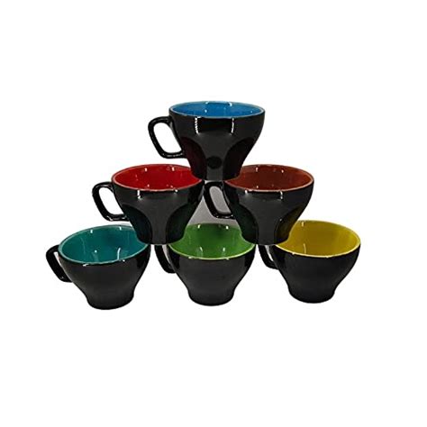 KHURJA CERAMIC , Ceramic Coffee Cups with Saucer Set-12 Pieces ...