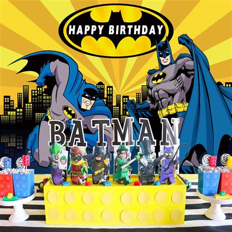 Buy Batman Backdrop, Superhero, for Boy, Birthday, Party Supplies ...