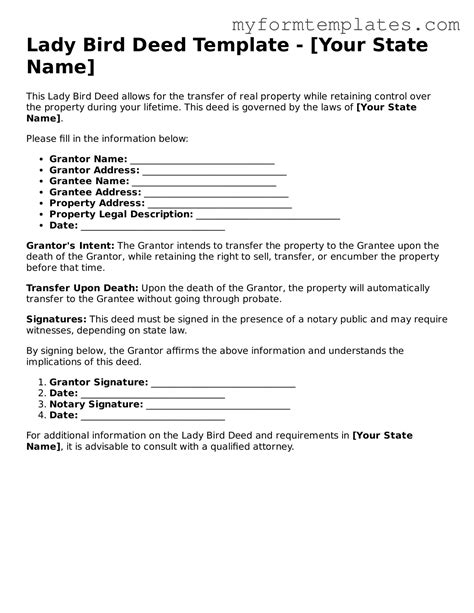 Printable Lady Bird Deed Form — My Form Templates