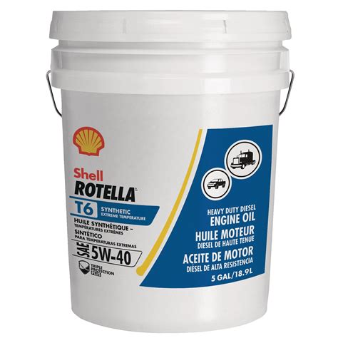 Huile diesel synthétique Rotella T6 5W40, 18,9 L | Canadian Tire