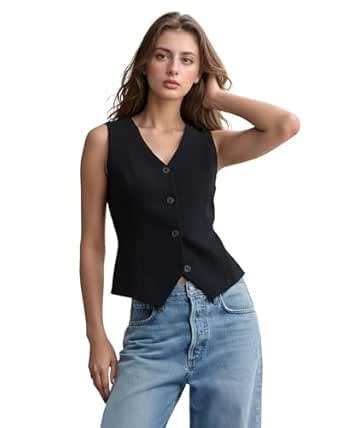 Buy Stylish V-Neck Waistcoat for Women, Stretchable, Regular Fit Formal ...