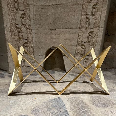 1960s Arturo Pani Stellar Gold Leaf Coffee Table Base Mexico City at ...