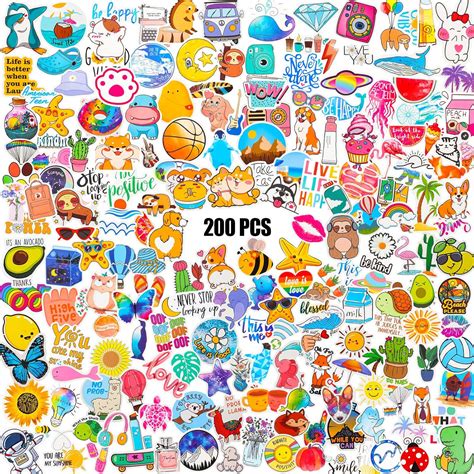 Buy Cute Stickers for Water Bottles - Laptop Stickers for Adults Kids ...