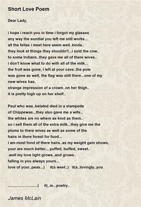 Very Short Funny Love Poems For Her Love Poems for Him | Love poem ...