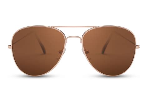 Classic Vintage Brown Aviator Sunglasses For Men & Women