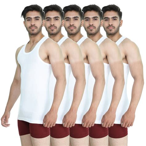 Buy TT Men Derby White Vest (Pack Of 5) At ₹544: TT Bazaar – T T Bazaar