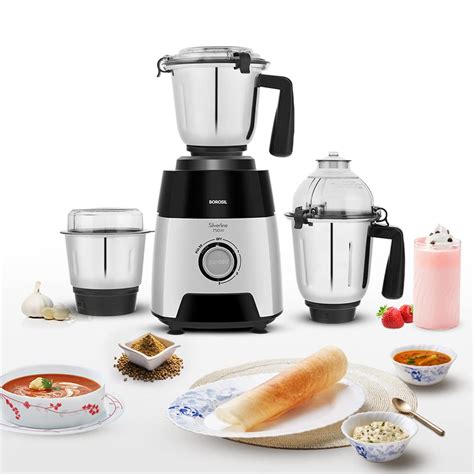 Buy Borosil Silverline Mixer Grinder, For Wet/Dry Mixing & Grinding ...